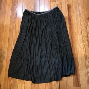 Banana Republic Pleated Midi Skirt, Size S, Charcoal